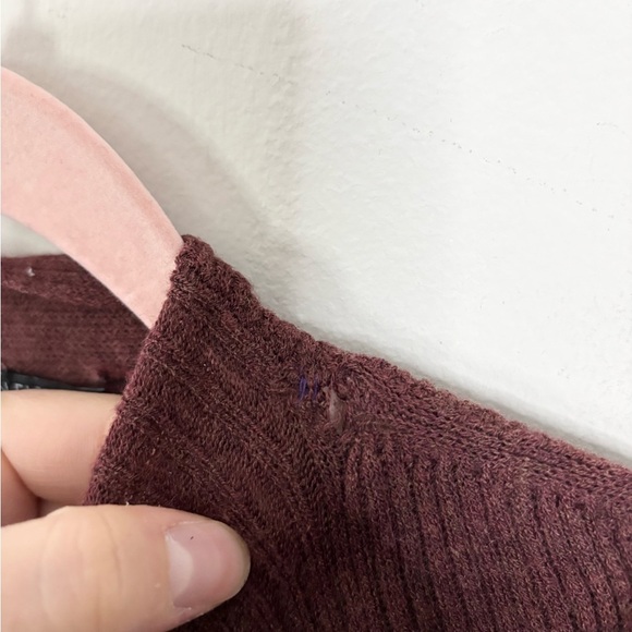 Eileen Fisher petite wool cardigan sweater brown open asymetrical MP - Picture 4 of 7